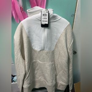 White with beige crew neck !